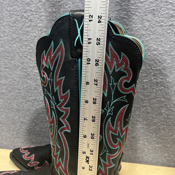 Twisted X Western Boots Snip Toe Black, Blue & Red Womens Size 7B - Picture 11 of 16